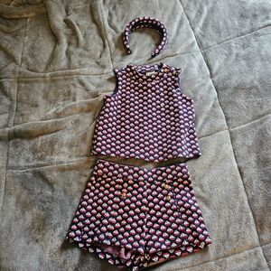 Janie and Jack Navy and Pink Kids Matching Set